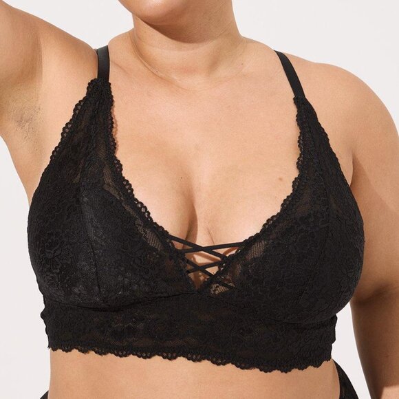 ❤️NWT VINTAGE TORRID BRA - LIGHTLY LINED - LACE - XO FRONT BRALETTE - PLUS SIZE - Picture 2 of 11